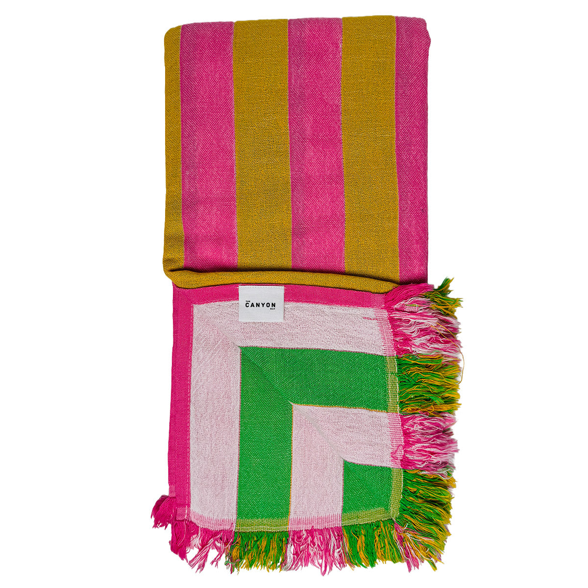 Twin Palms - Saffron Flamingo Beach Towel